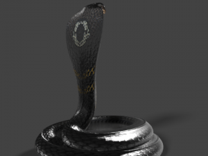 king cobra snake low poly 3D Model
