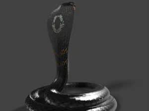 king cobra snake low poly 3D Model