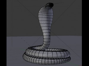 king cobra snake low poly 3D Model