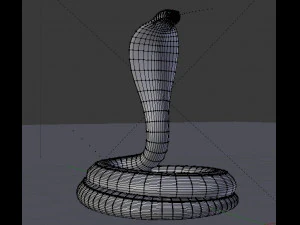 king cobra snake low poly 3D Model