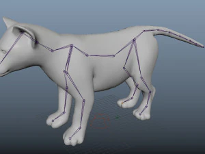 realistic lion cub low poly rigged 3D Model