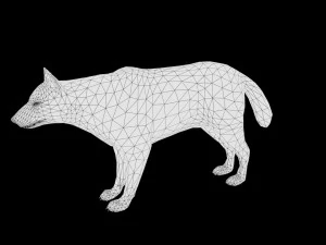 realistic husky dog low poly rigged 3D Model
