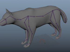 realistic husky dog low poly rigged 3D 모델