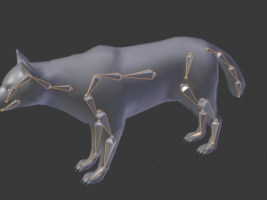 realistic husky dog low poly rigged 3D 모델