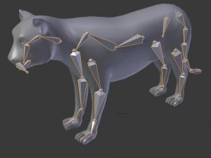 realistic high detailed rigged low poly sumatran white tiger 3d 3D Model