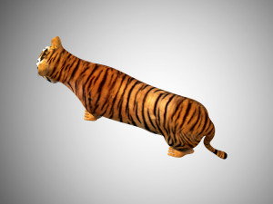 3d realistic low poly rigged high detailed bengal tiger model 3D Model