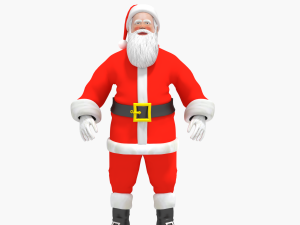santa clause rigged low poly Model 3D