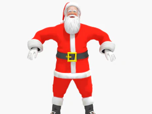 santa clause rigged low poly 3D Model