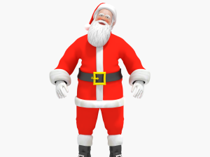 santa clause rigged low poly 3D 模型