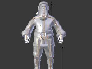 santa clause rigged low poly 3D Model