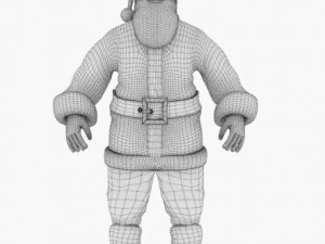 santa clause rigged low poly 3D Model
