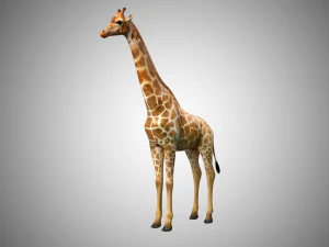 Giraffe manipuliertes Low-Poly 3D Modell