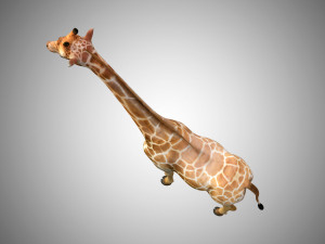 giraffe rigged low poly 3D Model