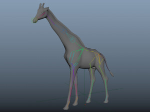 giraffe rigged low poly 3D Model