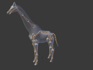giraffe rigged low poly 3D Model