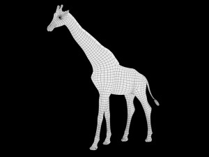 giraffe rigged low poly 3D Model