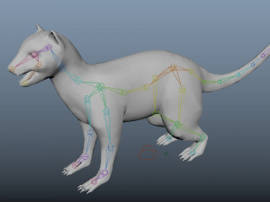 3d realistic rigged low poly high detailed low poly mongoose 3D Модель