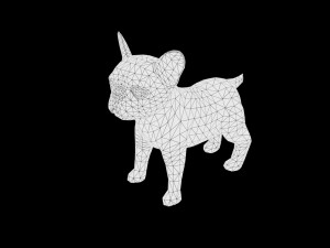 3d realistic rigged low poly high detailed low poly french bulldog puppy 3D मॉडल