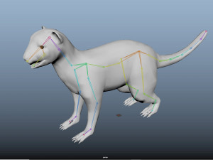 otter low poly rigged 3D मॉडल