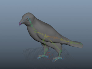 hawk low poly rigged 3D Model