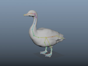 goose low poly rigged 3D Модель