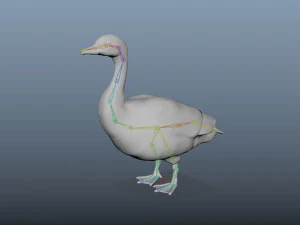 goose low poly rigged 3D Model