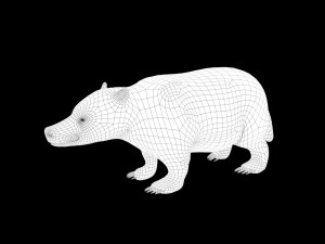 badger low poly rigged 3D Model