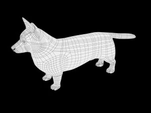realistic high detailed low poly rigged corgi 3D Model