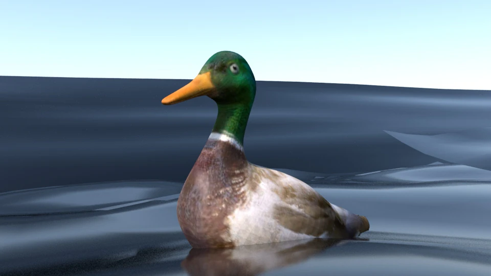 mallard rigged low poly 3D Model .c4d .max .obj .3ds .fbx .stl .blend