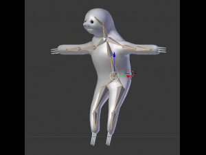 sloth rigged low poly 3Dモデル