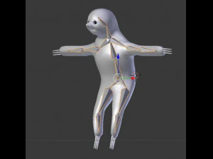 sloth rigged low poly 3D Model