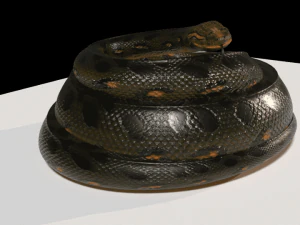 Anaconda rigged low poly 3D Model