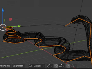 Anaconda rigged low poly 3D Model