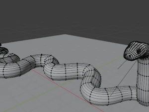 Anaconda rigged low poly 3D Model