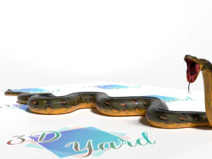 Anaconda 조작 로우 폴리 3D 모델