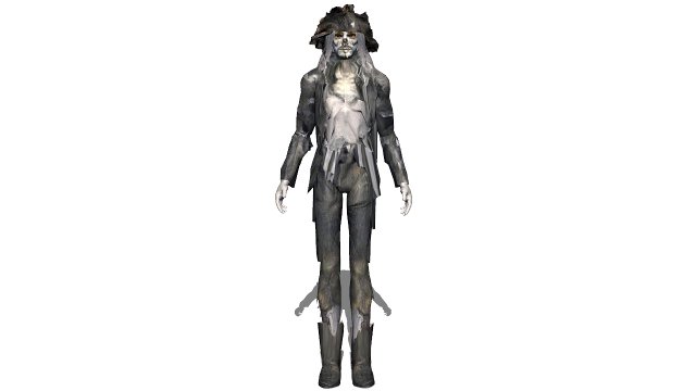 Ghost pirate 3D 模型 .c4d .max .obj .3ds .fbx .stl .blend 