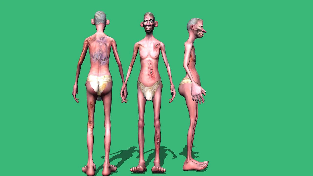 Zombie in piscina Modello 3D .c4d .max .obj .3ds .fbx .stl .blend 