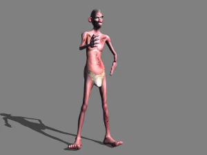 Zombie in piscina Modello 3D