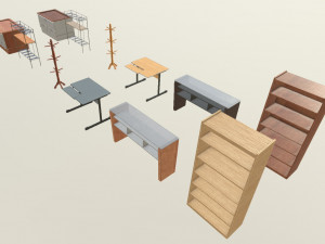 pbr furniture pack Modèle 3D