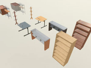 pbr furniture pack 3D Model