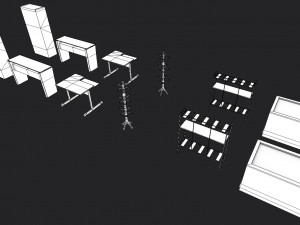 pbr furniture pack Modèle 3D