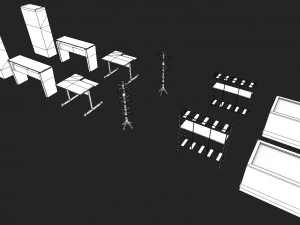 pbr furniture pack 3D Model