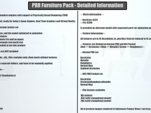 pbr furniture pack Modèle 3D