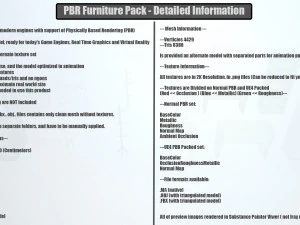 pbr furniture pack 3D Model