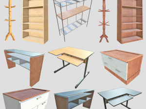 pbr furniture pack Modèle 3D