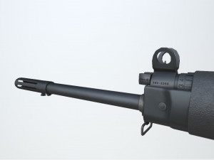 pbr fn fal rifle black Modello 3D