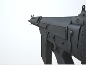 pbr fn fal rifle black Modello 3D