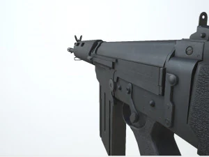 PBR FN Fal Gewehr schwarz 3D Modell