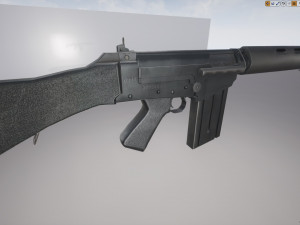 pbr fn fal rifle black Modello 3D