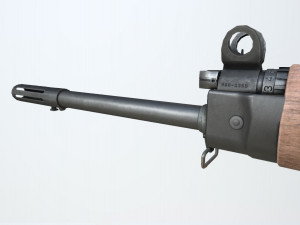 pbr fn fal rifle wood 3D मॉडल